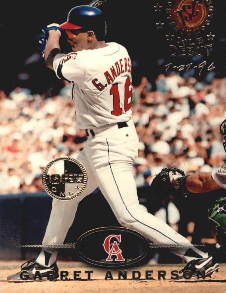 1995 Topps Stadium Club Baseball Members Only Garret Anderson #384