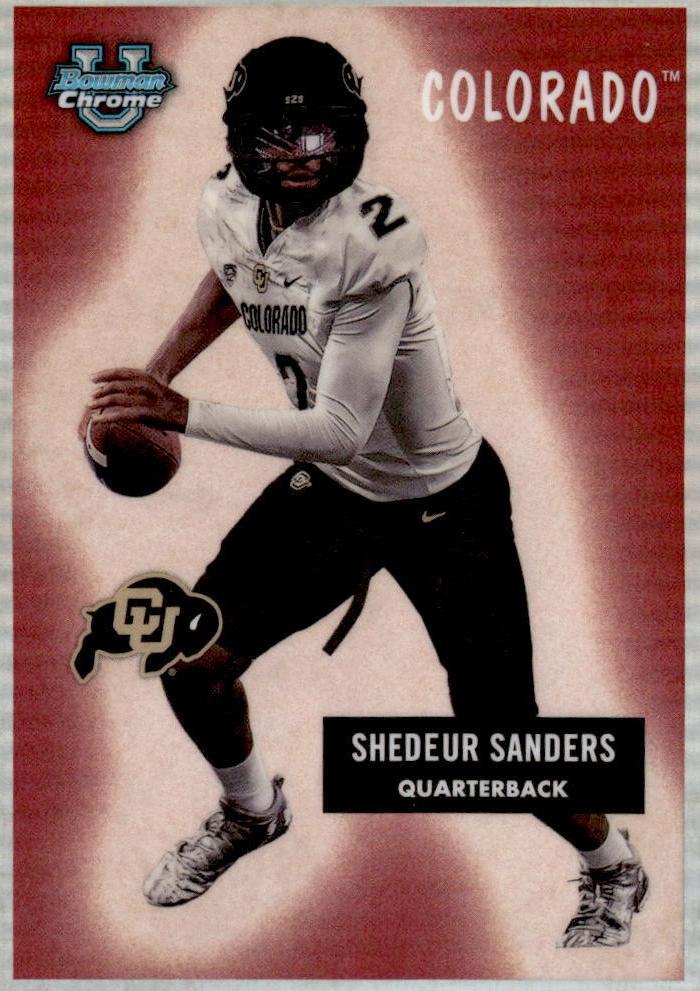 2023 Bowman Chrome University Football Shedeur Sanders #55BF-28 PSA 9