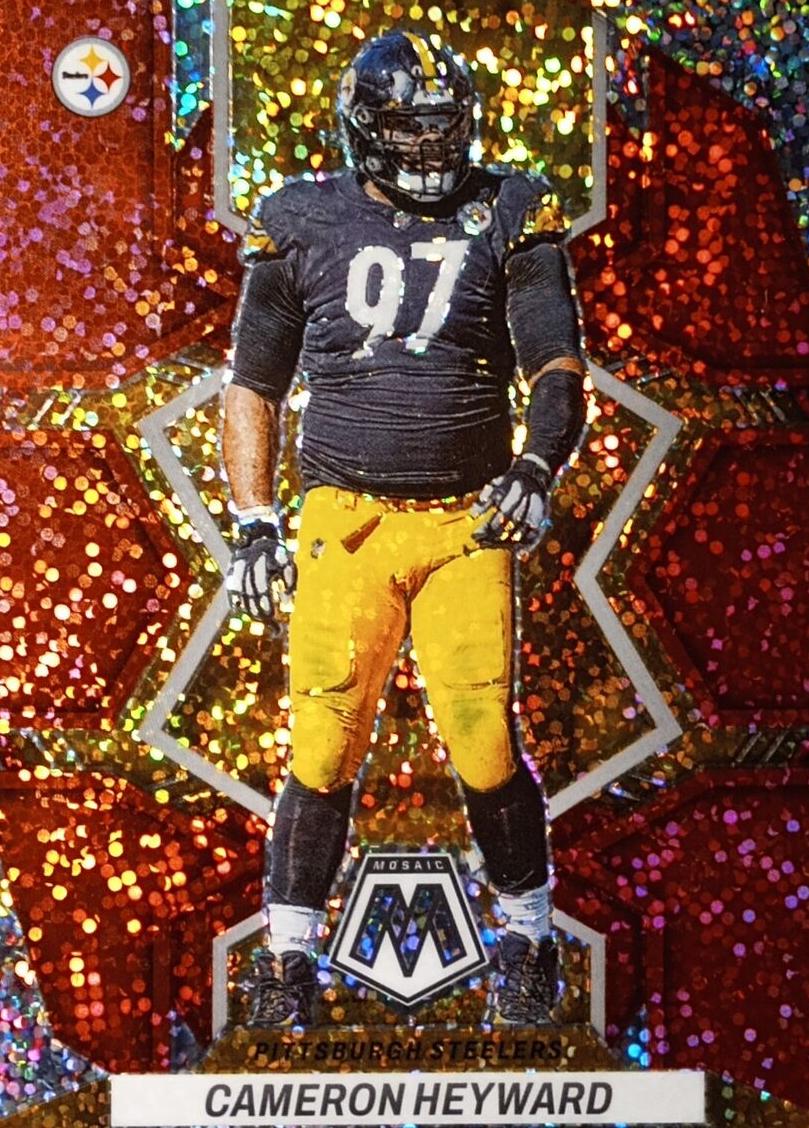 2022 Panini Mosaic Football Red Sparkle Cameron Heyward #166 SGC 9