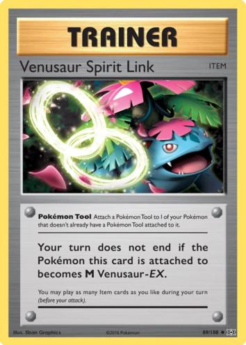 2016 Pokemon XY Evolutions Venusaur Spirit Link #89 PSA 8.5