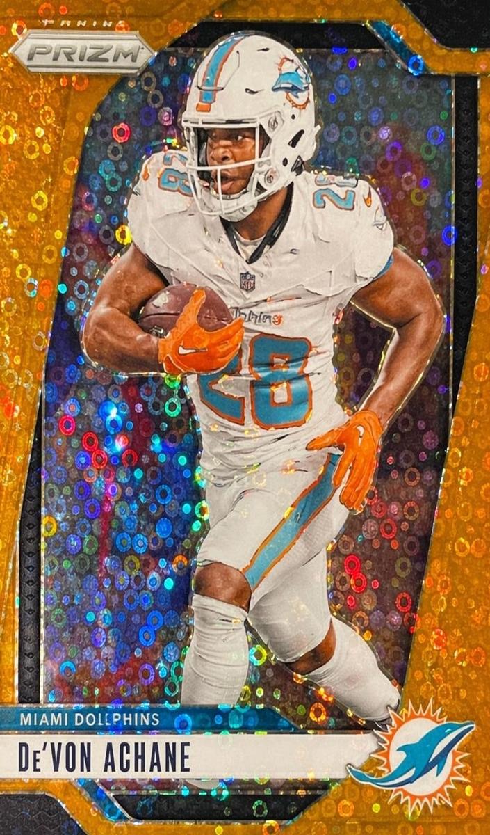 2024 Panini Prizm Football Disco De'Von Achane #176 PSA 9
