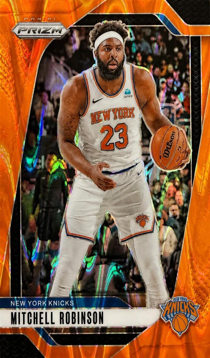 2024 Panini Prizm Basketball Orange Seismic Mitchell Robinson #156