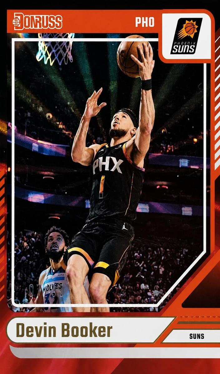 2024 Panini Donruss Basketball Holo Red and Green Laser Devin Booker #115