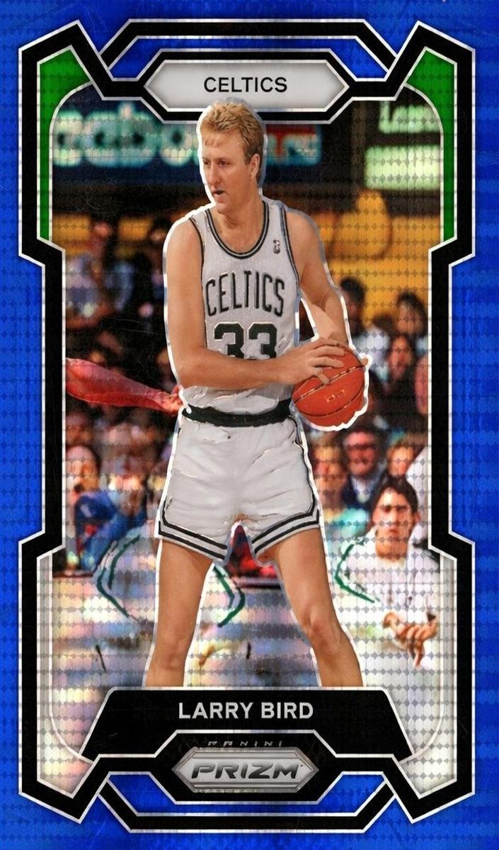 2023 Panini Prizm Basketball Blue Seismic Larry Bird #189 PSA 9
