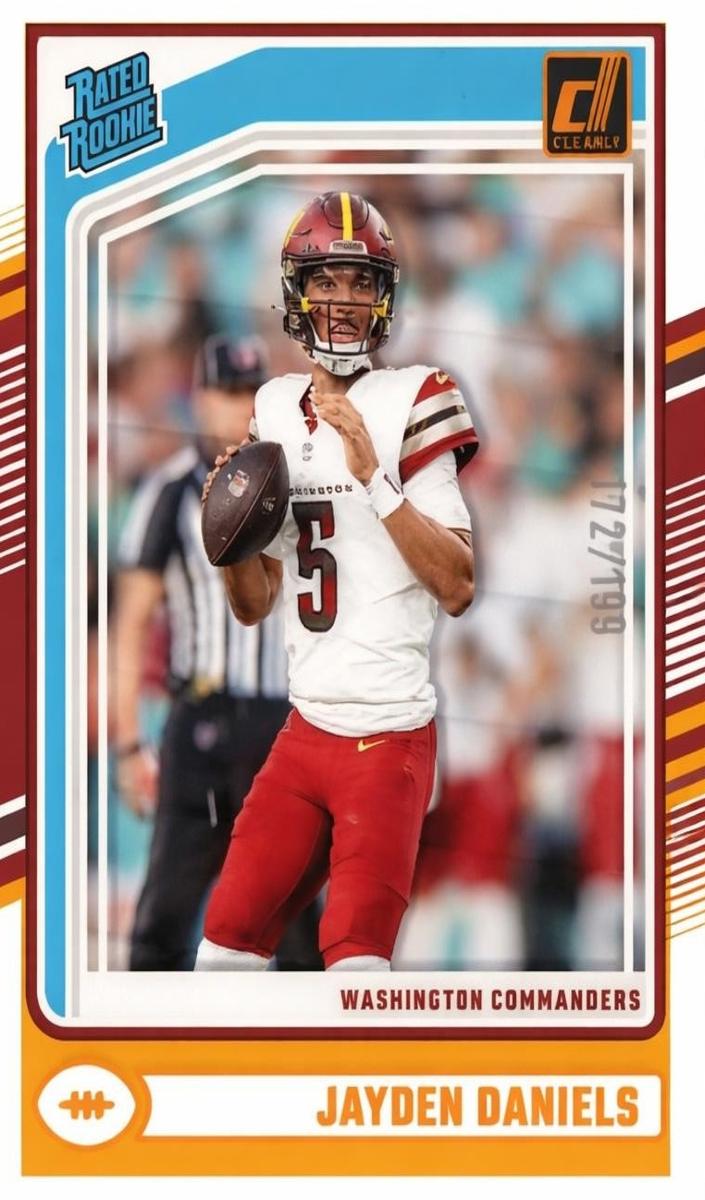 2024 Panini Clearly Donruss Football Orange Jayden Daniels #52