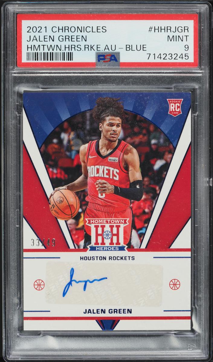 2021 Panini Chronicles Basketball Blue Jalen Green #HHR-JGR PSA 8.5