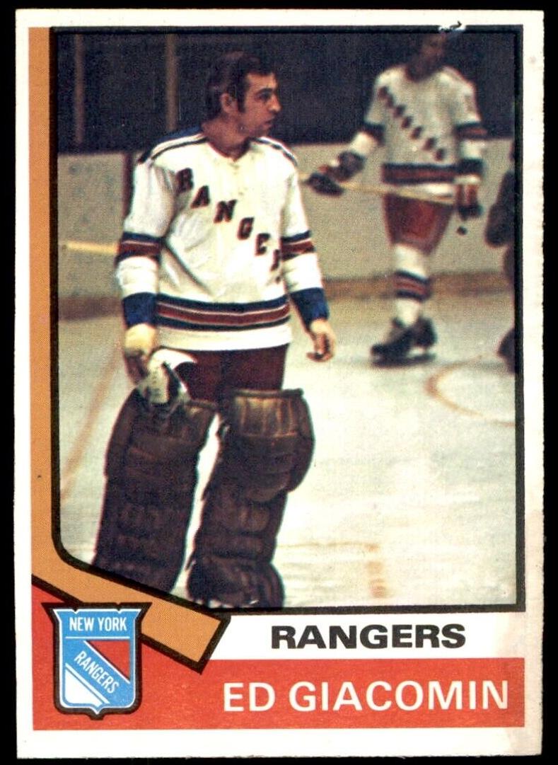 1974 Topps Hockey Ed Giacomin #160 PSA 9