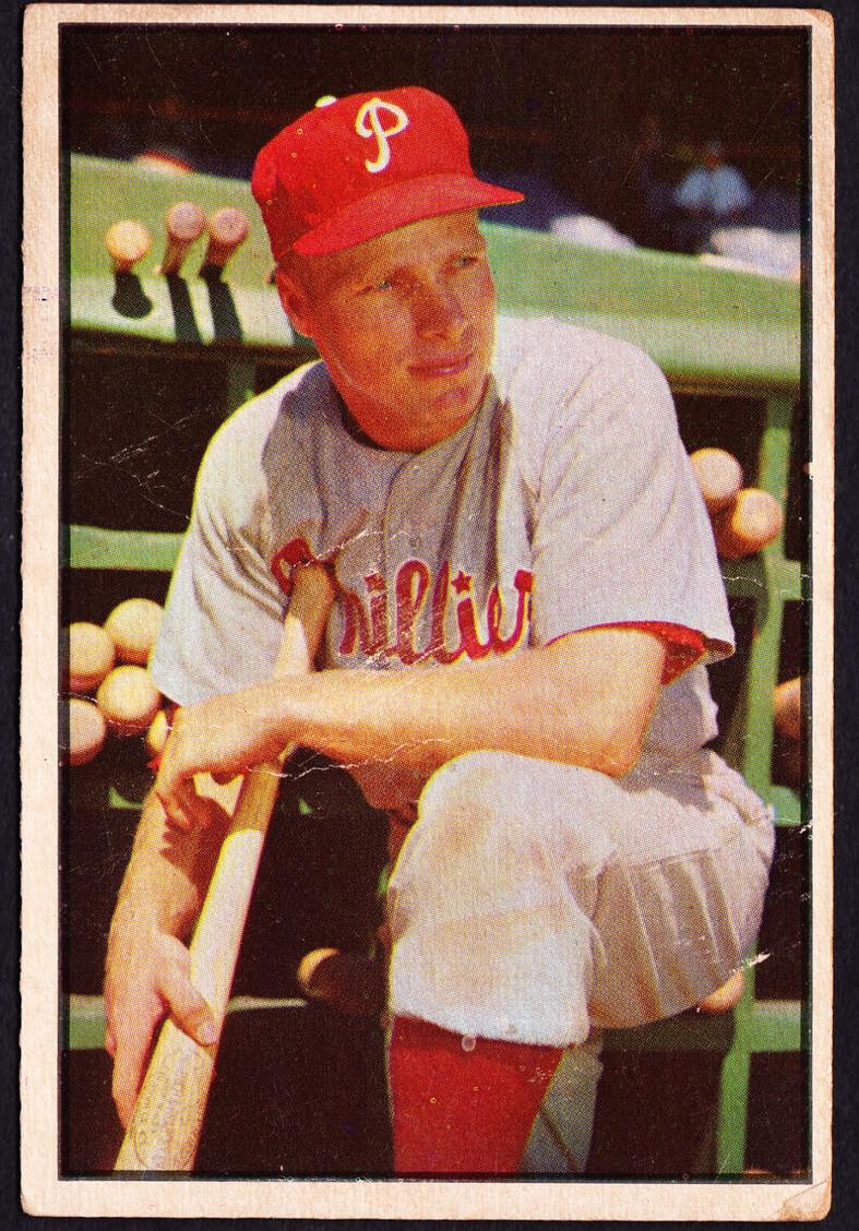 1953 Bowman Color Baseball Richie Ashburn #10