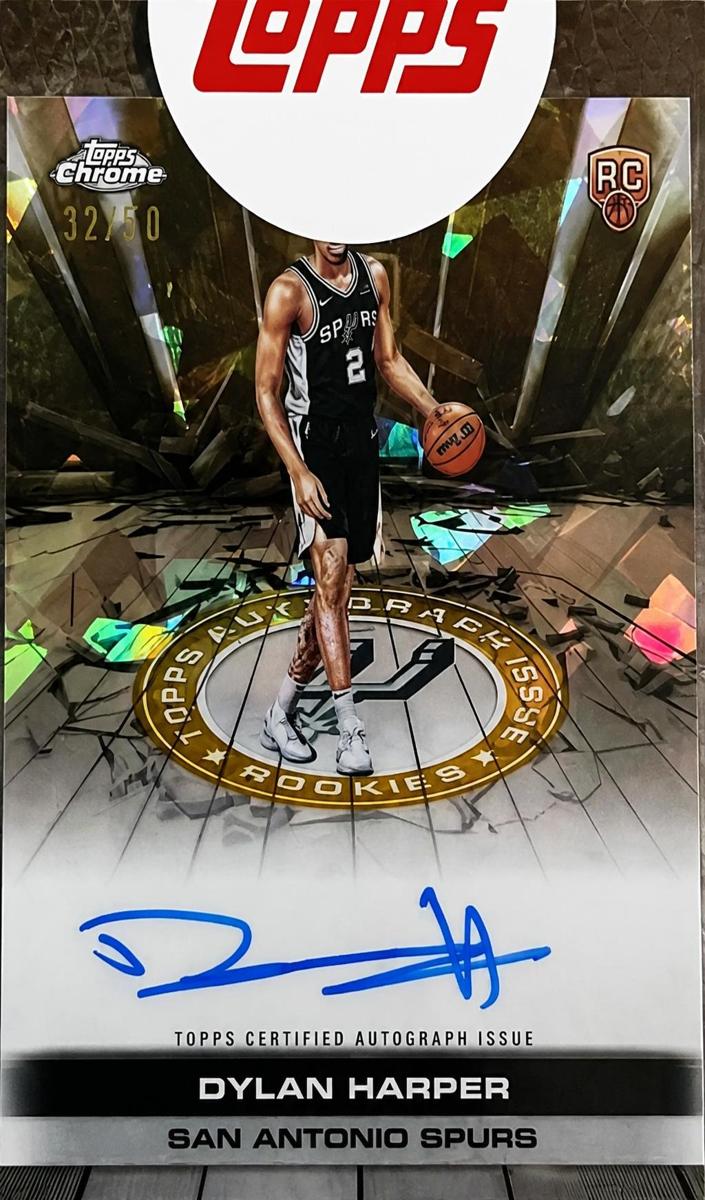 2025 Topps Chrome Sapphire Basketball Gold Dylan Harper #TAIR-DH PSA 10