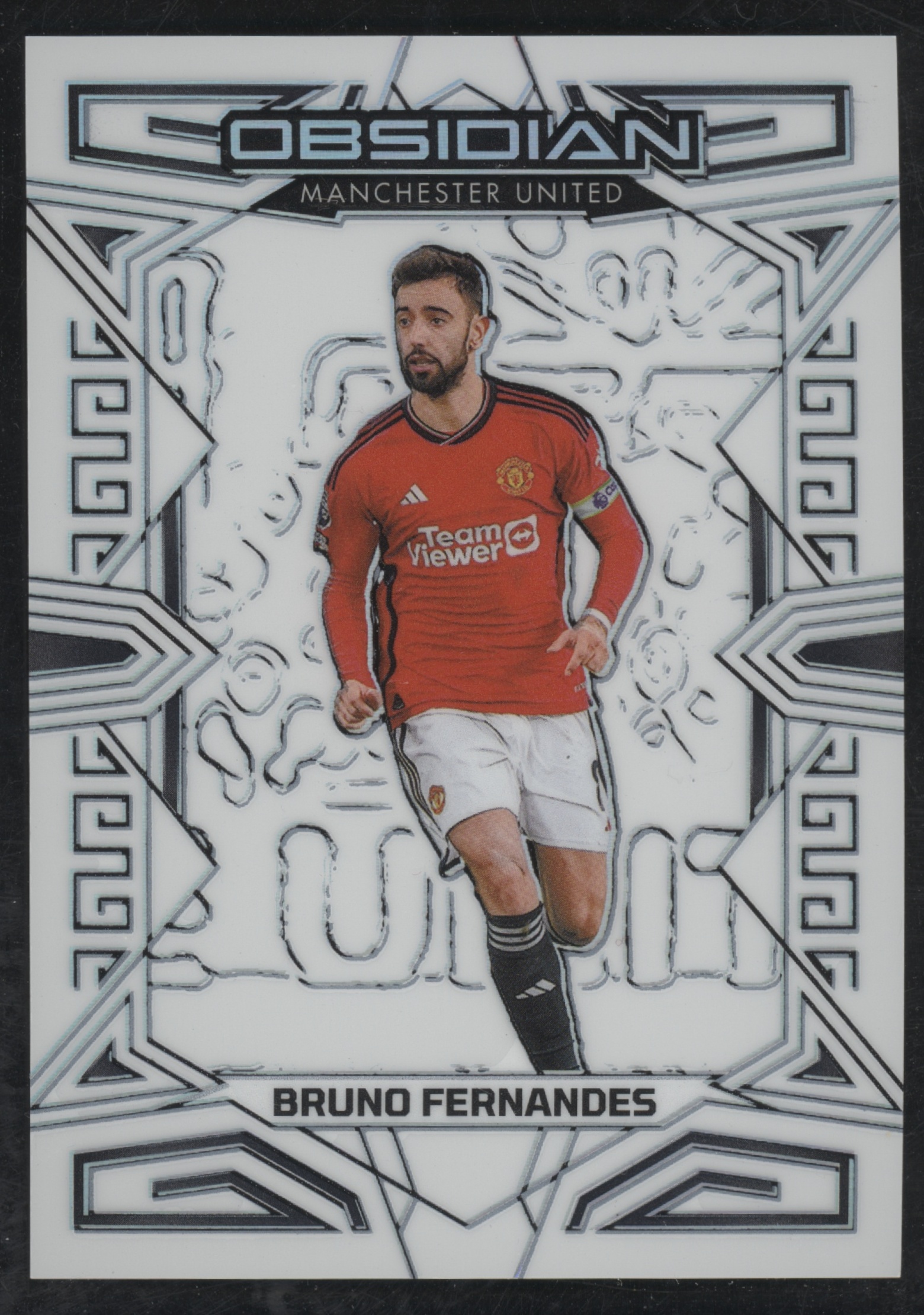 2023 Panini Obsidian Soccer Electric Etch Contra Bruno Fernandes #88