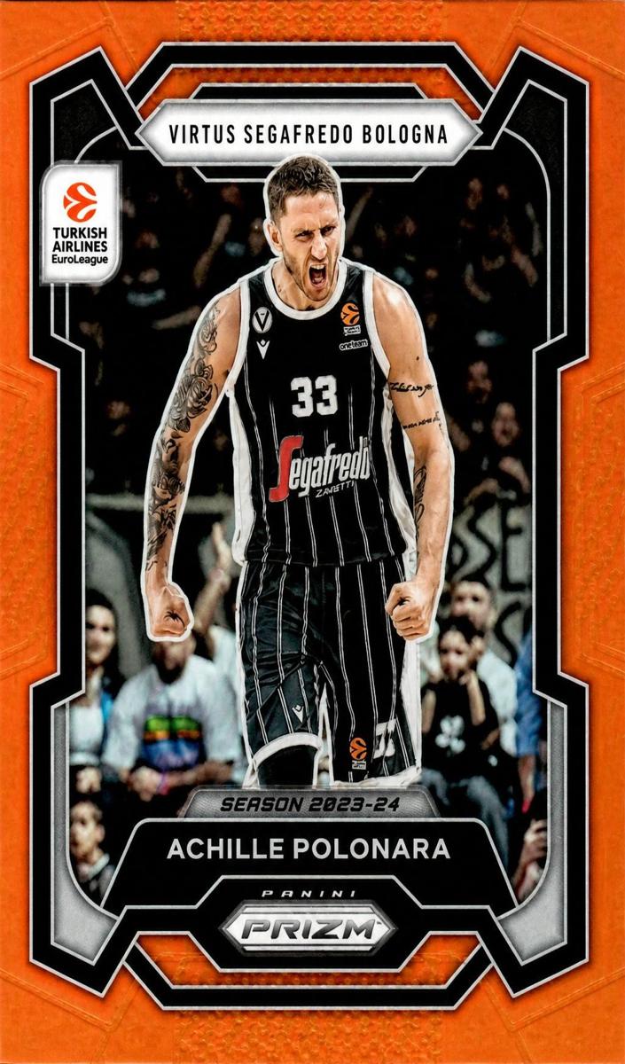 2023 Panini Prizm Turkish Airlines EuroLeague Basketball Orange Achille Polonara #95