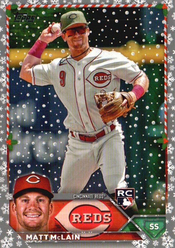 2023 Topps Holiday Baseball Metallic Matt McLain #H196 PSA 10