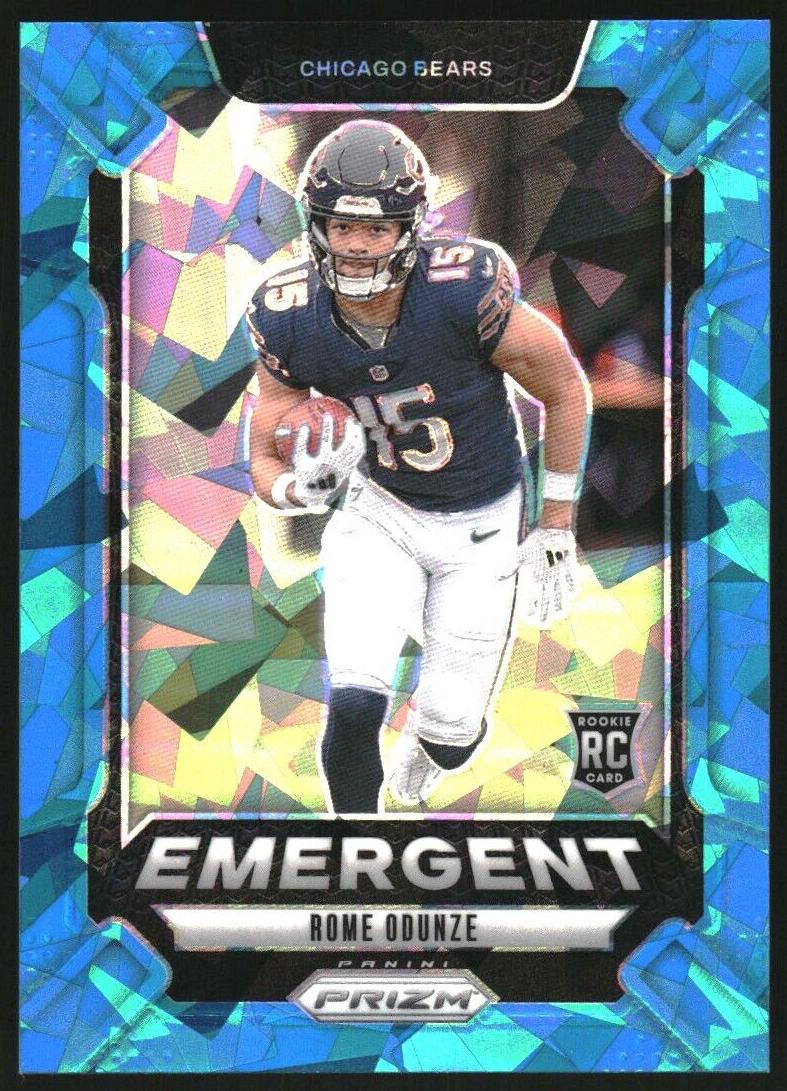 2024 Panini Prizm Football Blue Ice Rome Odunze #11 PSA 10
