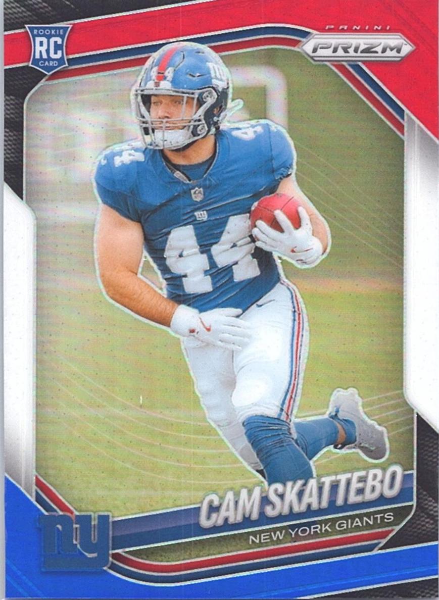 2025 Panini Prizm Football Red White and Blue Cam Skattebo #363