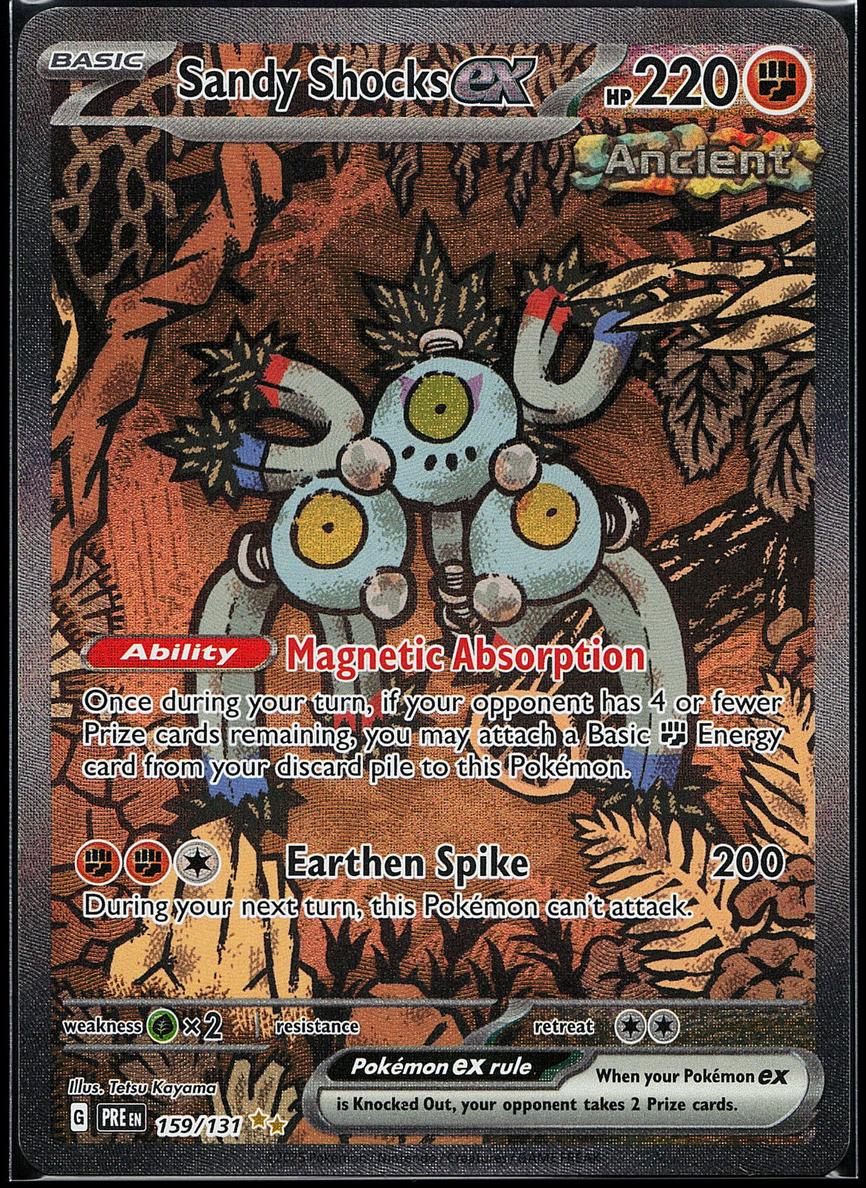 2025 Pokemon Scarlet & Violet Prismatic Evolutions Sandy Shocks EX #159 PSA 9