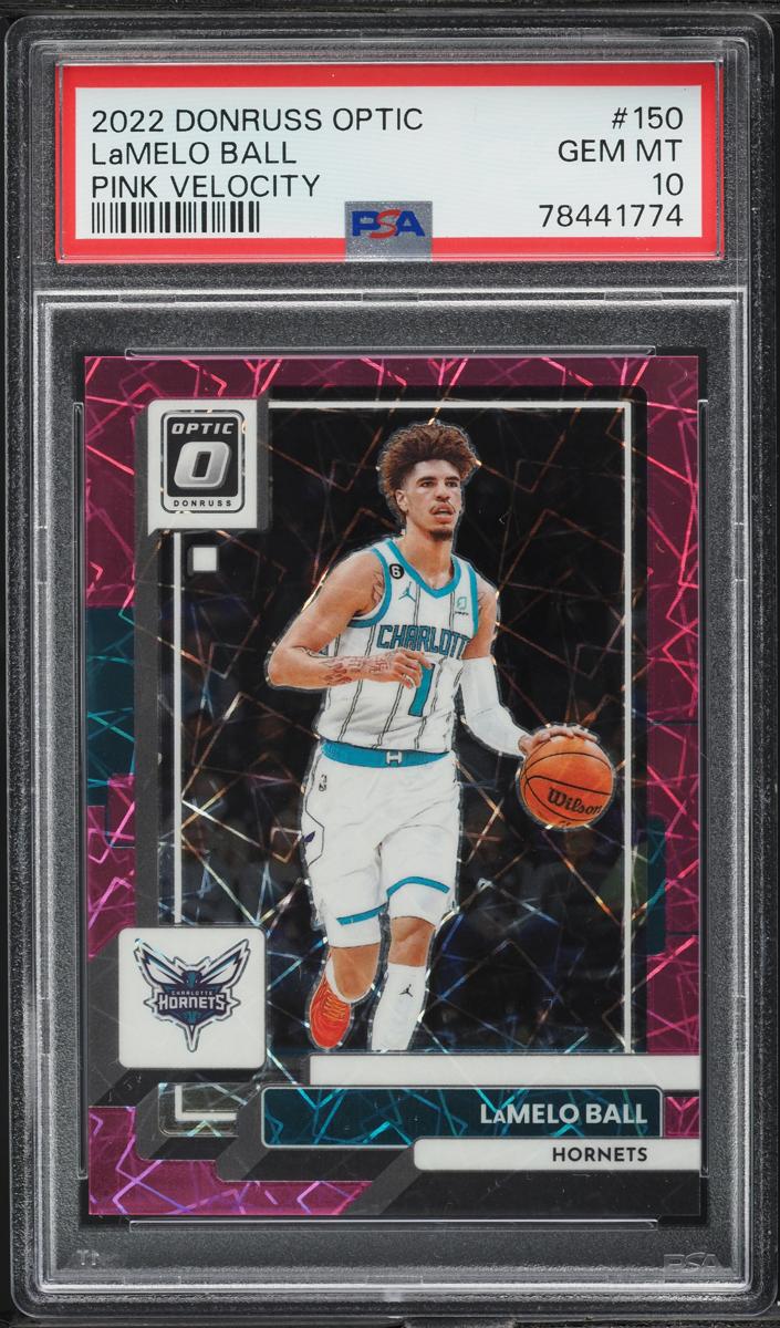 2022 Donruss Optic Basketball Pink Velocity LaMelo Ball #150 PSA 10