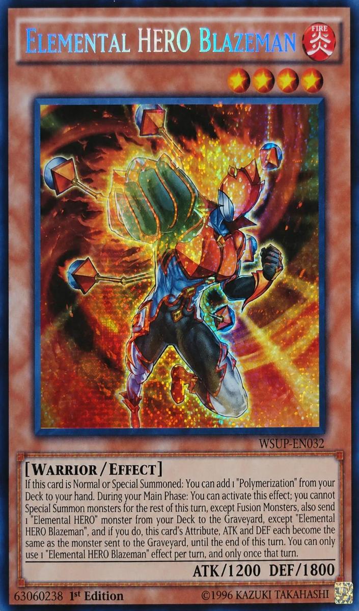 2015 Yu-Gi-Oh! World Superstars Elemental HERO Blazeman #WSUP-EN032