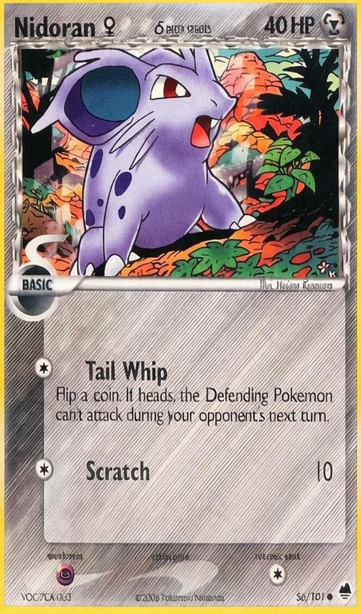 2006 Pokemon EX Dragon Frontiers Nidoran F #56 PSA 8