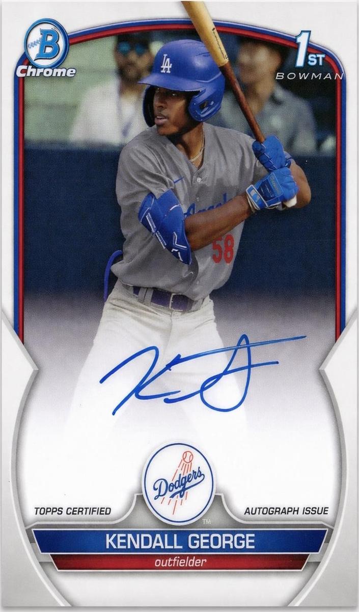 2023 Bowman Draft Chrome Baseball Refractor Kendall George #CDA-KG PSA 9