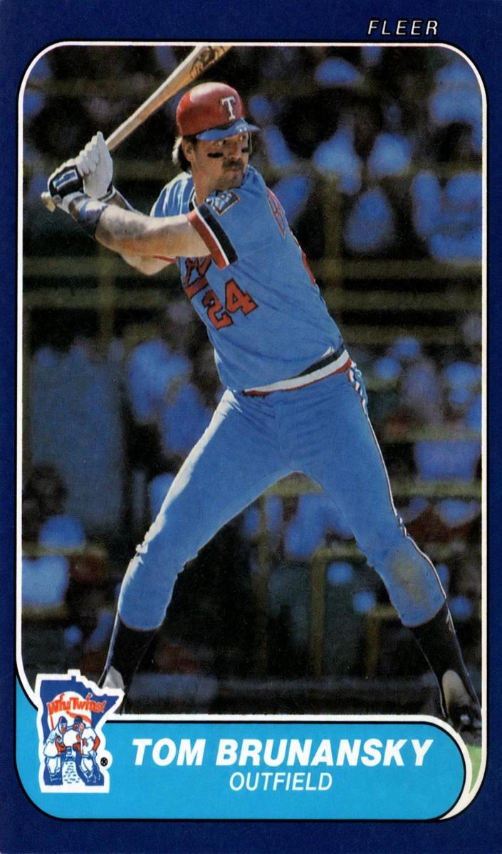 1986 Fleer Baseball Tom Brunansky #387