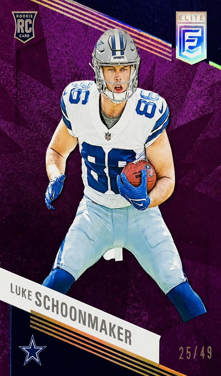 2023 Donruss Elite Football Purple Luke Schoonmaker #164