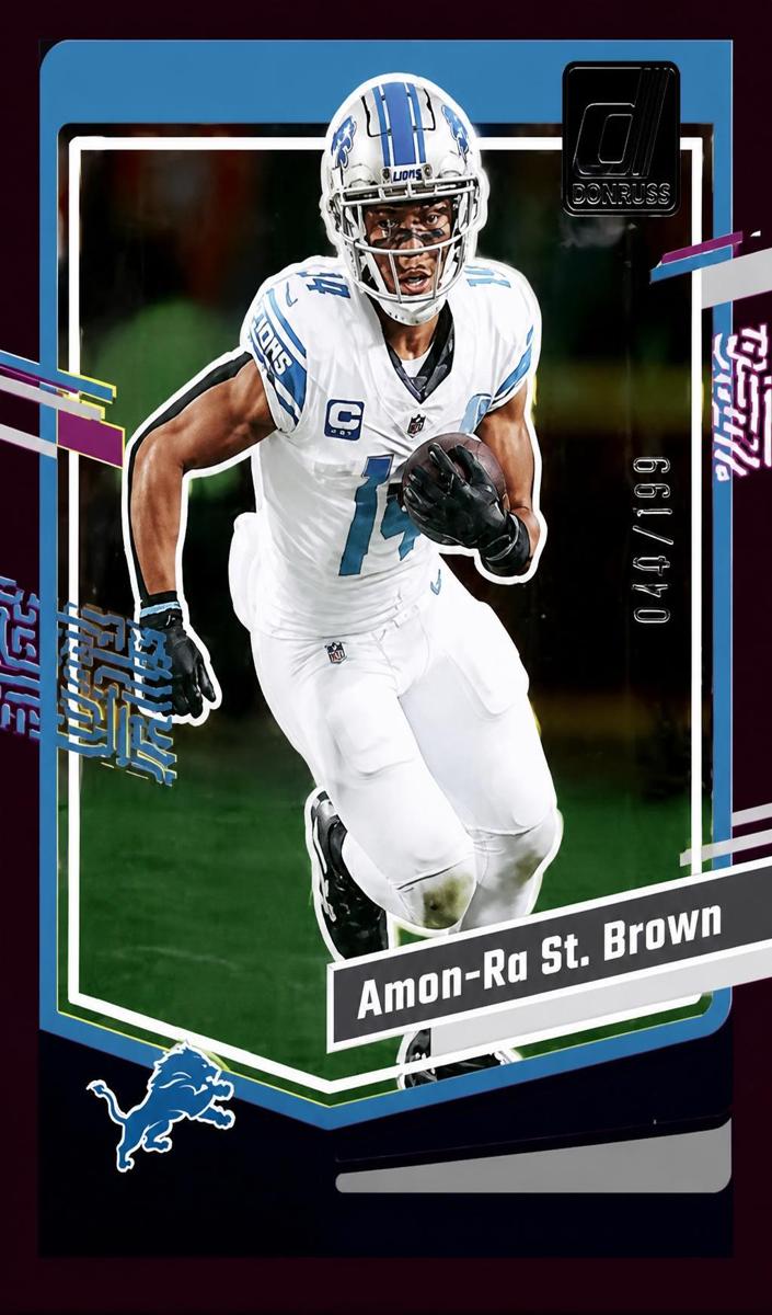2023 Panini Clearly Donruss Football Purple Amon-Ra St. Brown #17