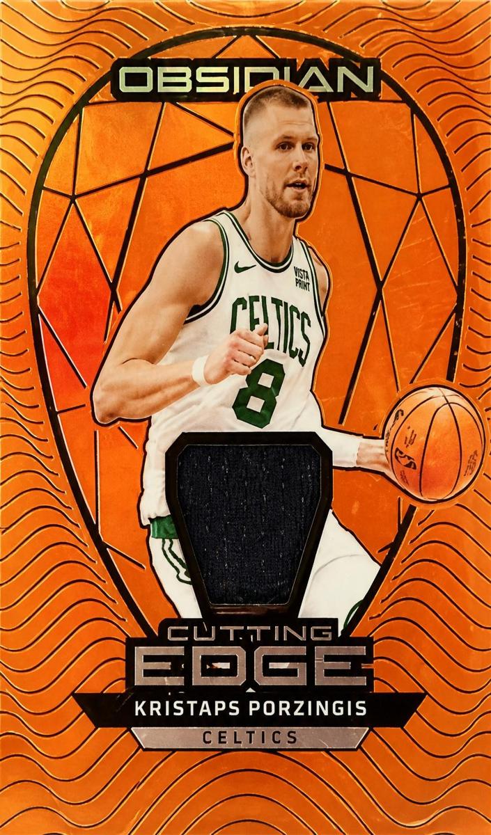 2023 Panini Obsidian Basketball Orange Flood Kristaps Porzingis #CE-KPO