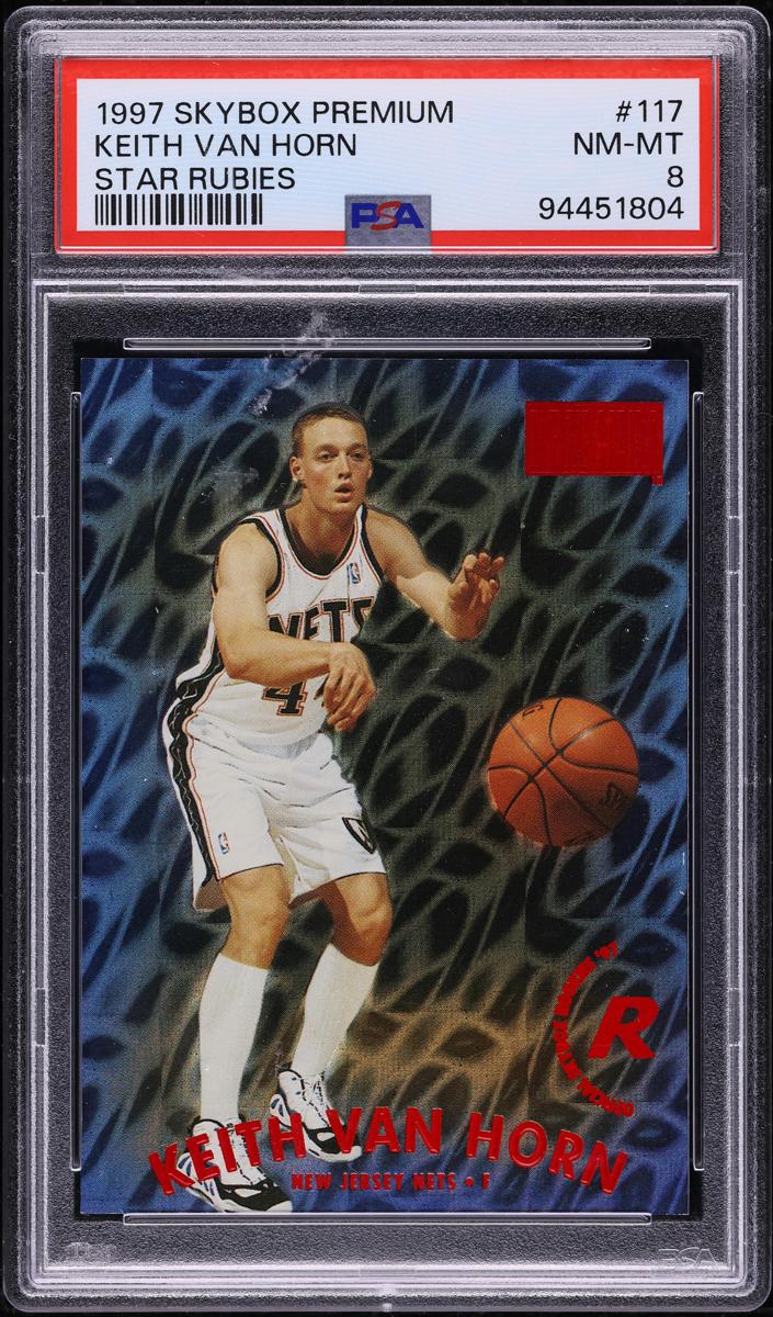 1997 Skybox Premium Basketball Star Rubies Keith Van Horn #117 PSA 7.5