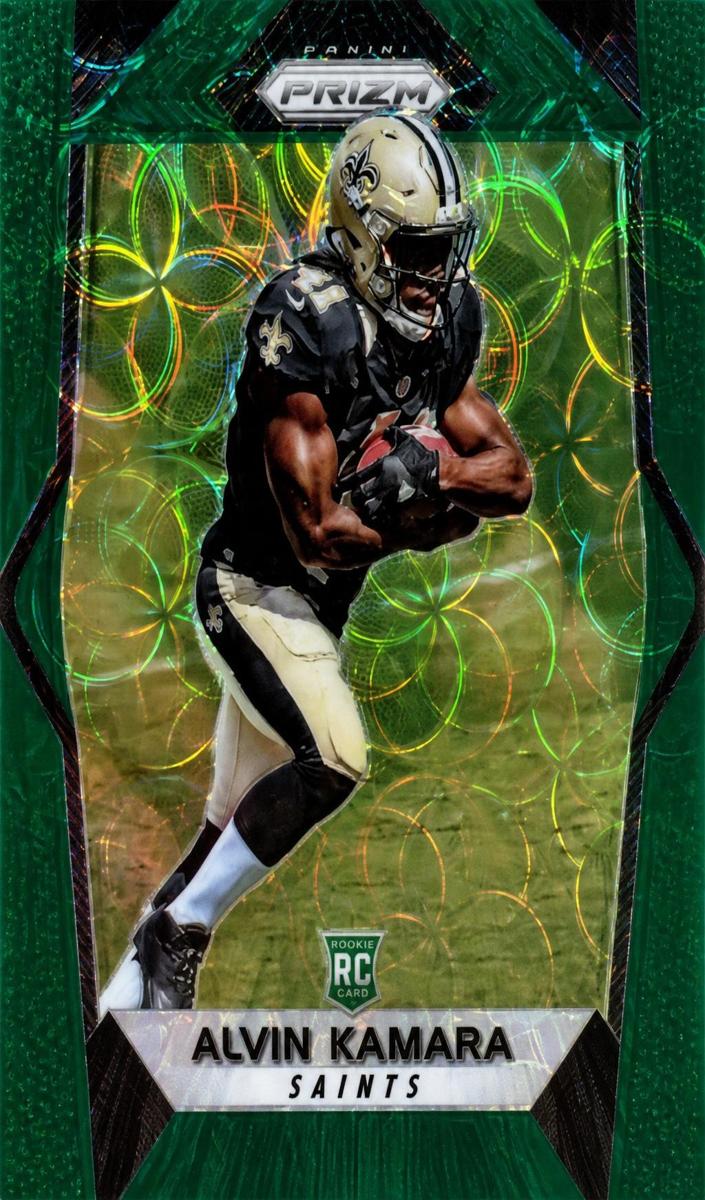 2017 Panini Prizm Football Green Scope Alvin Kamara #291