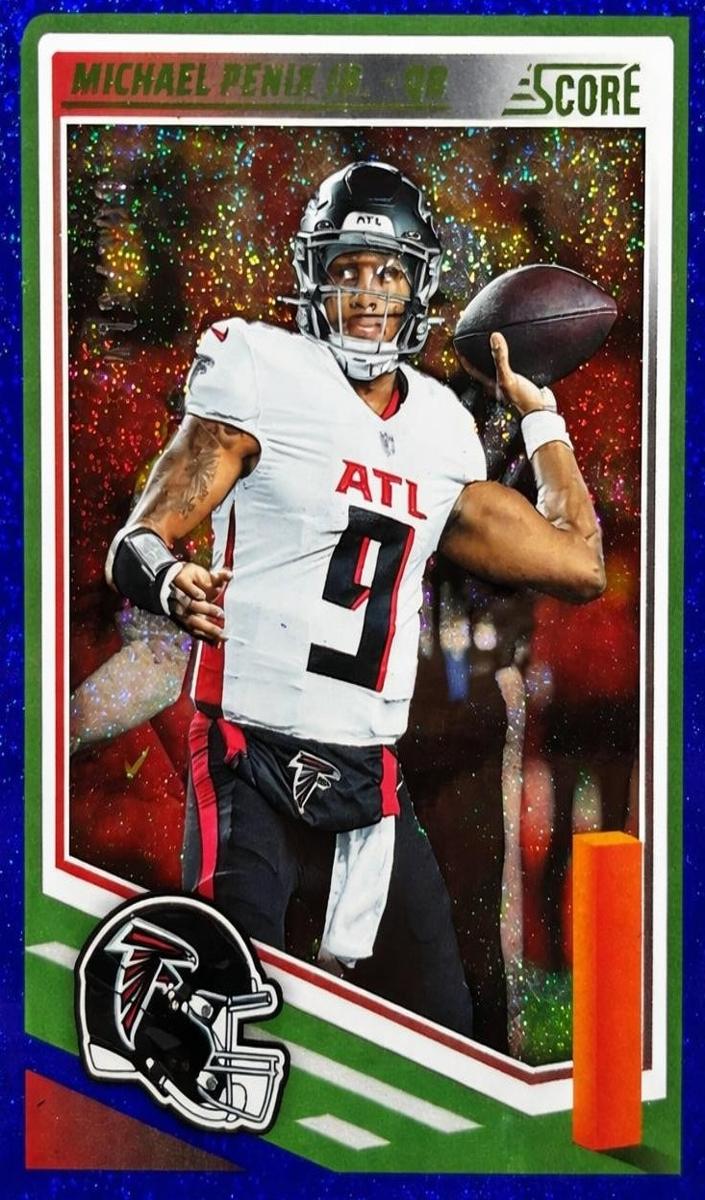 2025 Panini Score Football Dots Blue Michael Penix Jr. #236