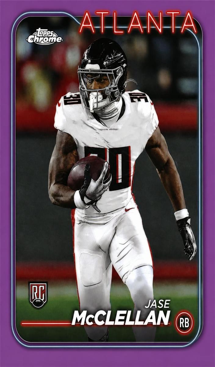 2024 Topps Chrome Football Pink Refractor Jase McClellan #281