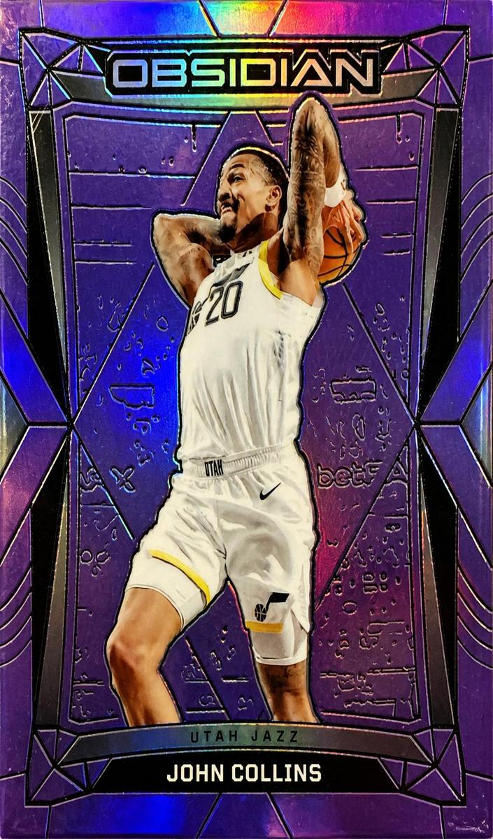 2023 Panini Obsidian Basketball Electric Etch Purple Flood John Collins #12