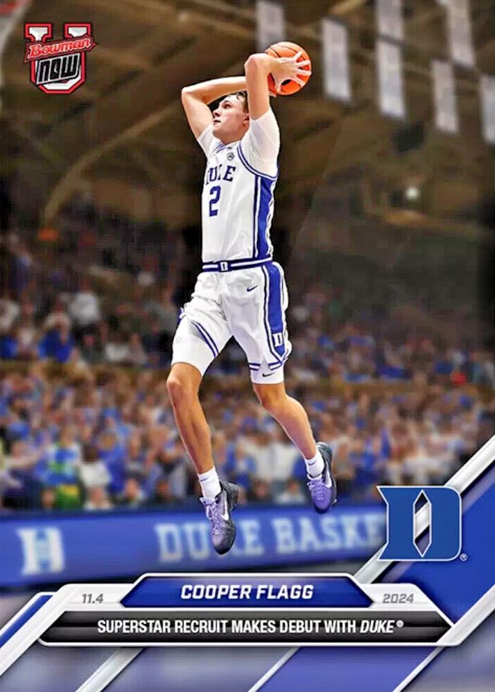 2024 Bowman U Now Basketball Cooper Flagg #1 RAW Ungraded