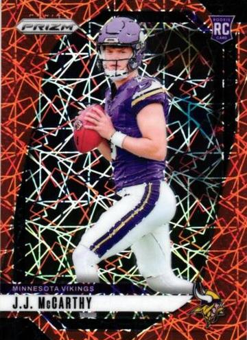 2024 Panini Prizm Football Lazer J.J. McCarthy #400 PSA 9