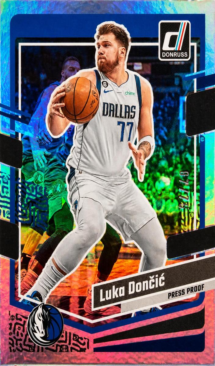 2023 Panini Donruss Basketball Press Proof Silver Die-Cut Luka Doncic #141 PSA 8