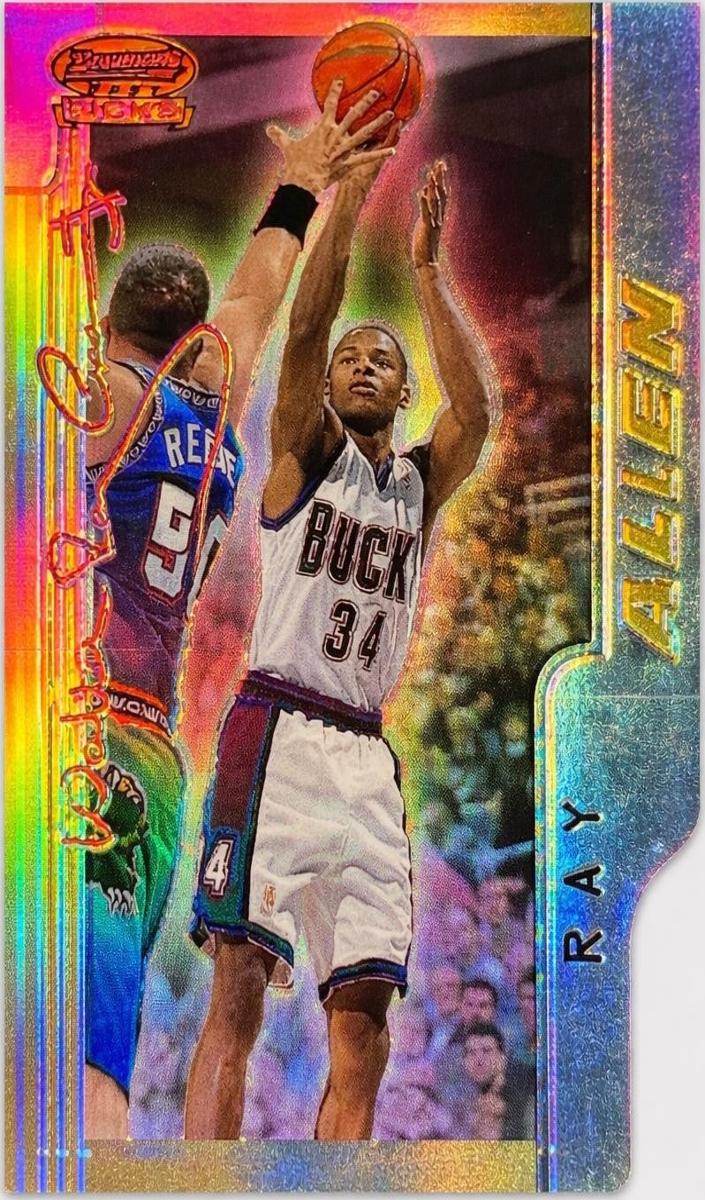 1996 Bowman's Best Basketball refractor Ray Allen #BP5 PSA 9