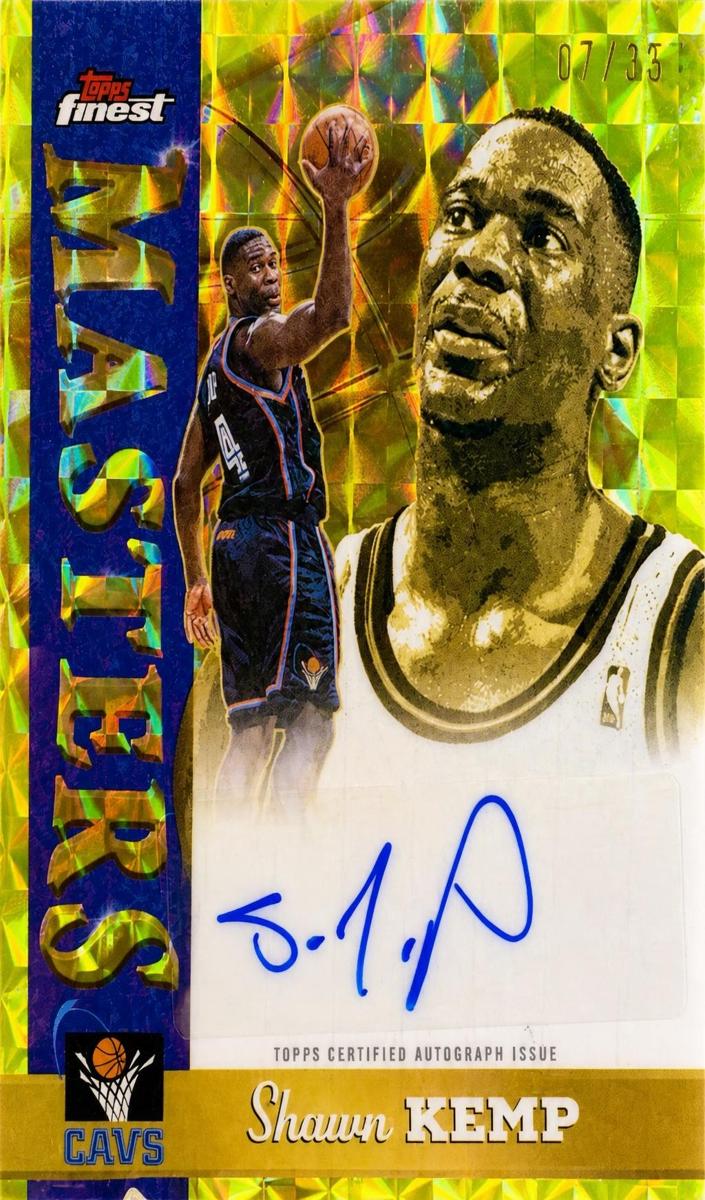 2025 Topps Finest Basketball Yellow Geometric Refractor Shawn Kemp #MA-SK