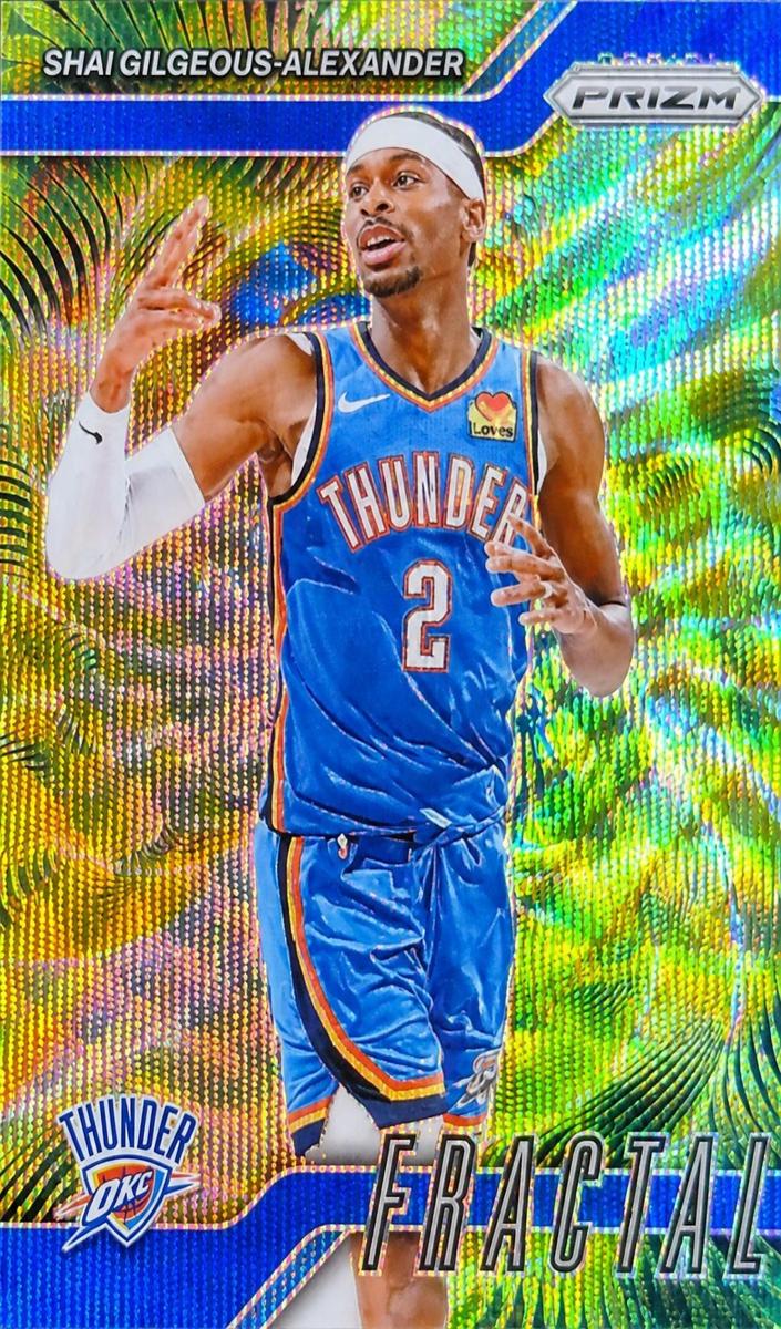 2024 Panini Prizm Basketball Blue Wave Shai Gilgeous-Alexander #1 PSA 9
