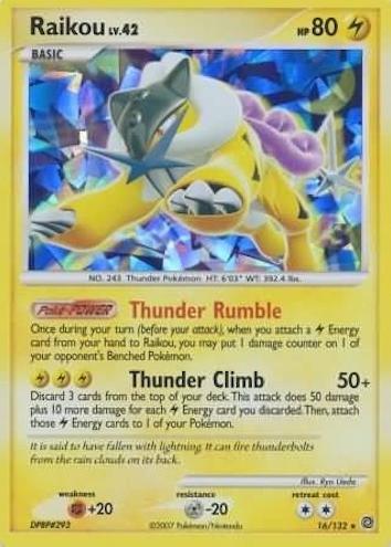 2007 Pokemon Diamond & Pearl Secret Wonders Raikou #16 CGC 9