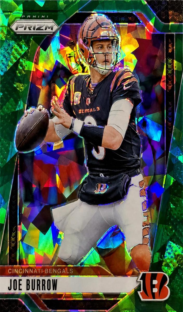 2024 Panini Prizm Football Green Ice Joe Burrow #55 PSA 10