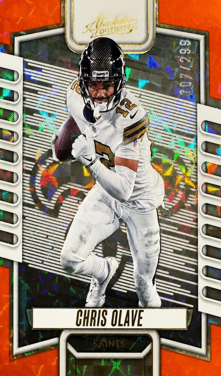 2023 Panini Absolute Football Orange Mosaic Chris Olave #72