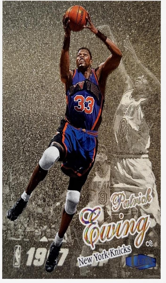 1997 Fleer Ultra Basketball Gold Medallion Patrick Ewing #63G PSA 8