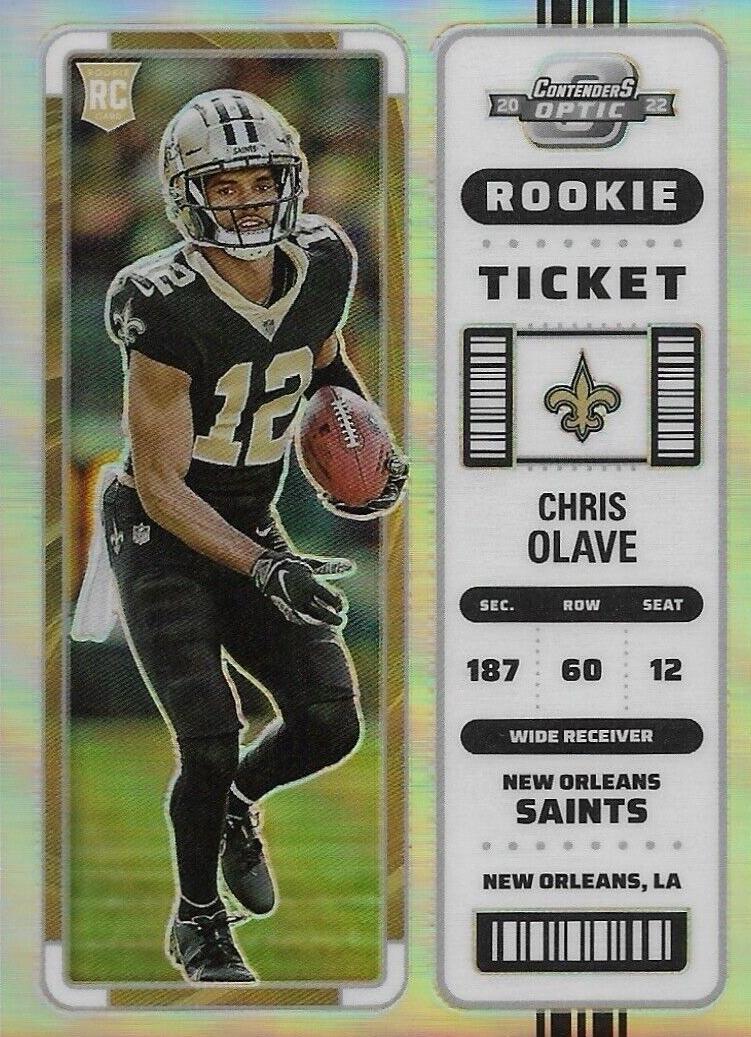 2022 Panini Contenders Optic Football Silver Chris Olave #65