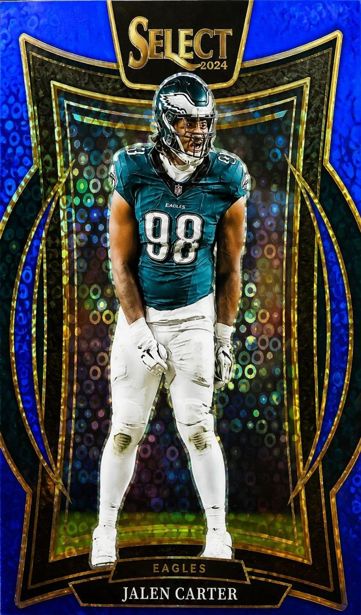 2024 Panini Select Football Blue Disco Jalen Carter #65