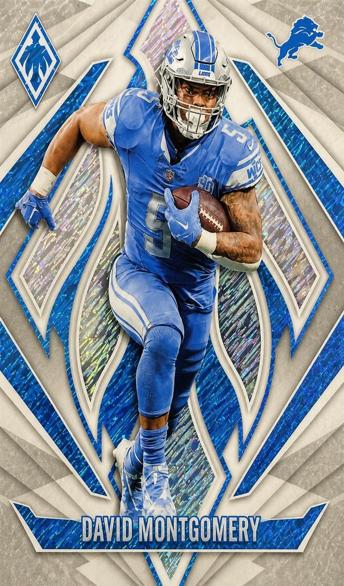 2024 Panini Phoenix Football White Shimmer David Montgomery #37