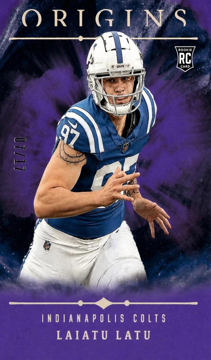 2024 Panini Origins Football Purple Laiatu Latu #125