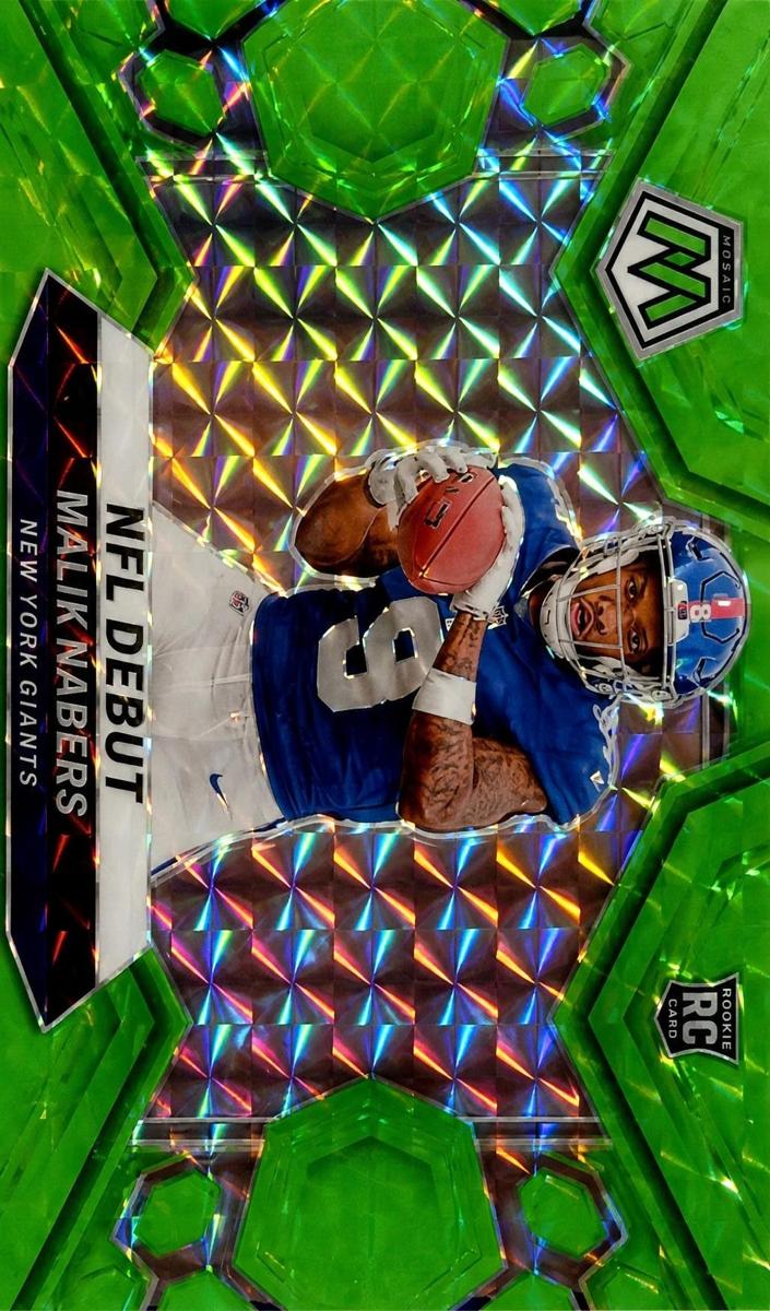 2024 Panini Mosaic Football Green Fluorescent Malik Nabers #284