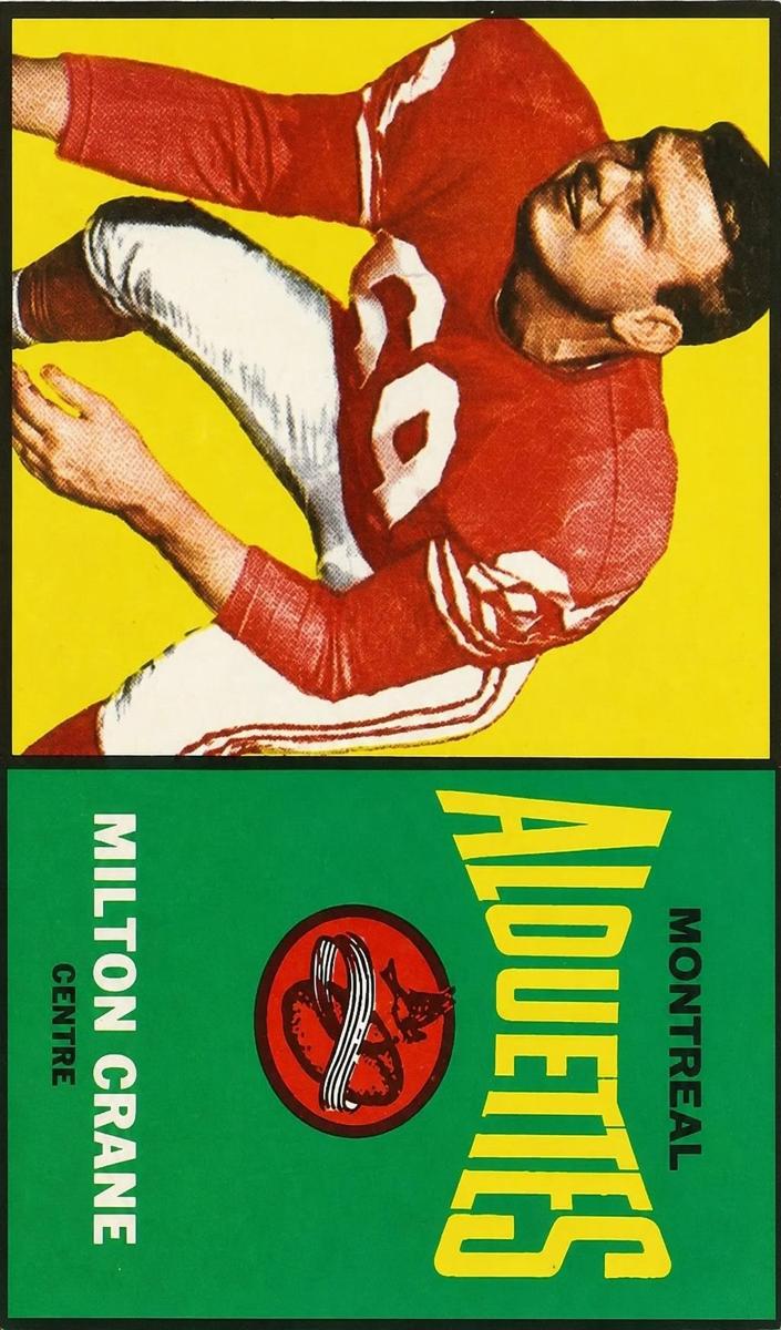 1964 Topps CFL Football Milton Crane #46