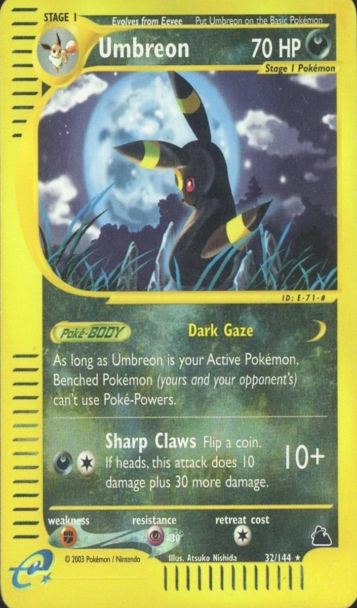 2003 Pokemon Skyridge Reverse Foil Umbreon #32 PSA 9