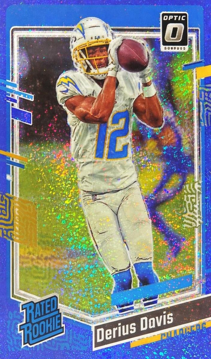 2023 Donruss Optic Football Blue Glitter Derius Davis #264